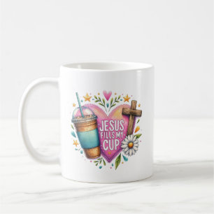Jesus Fills My Cup Christian Coffee Lovers Psalm