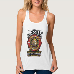 Jesus Firefighter Vintage Christian Faith Shirt