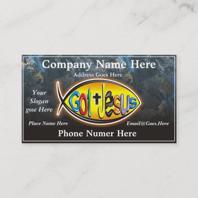 Jesus Fish Business Card - Customised (Front)
