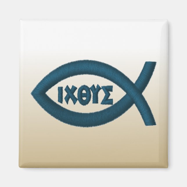 Jesus Fish Christian Symbol Magnet (Front)