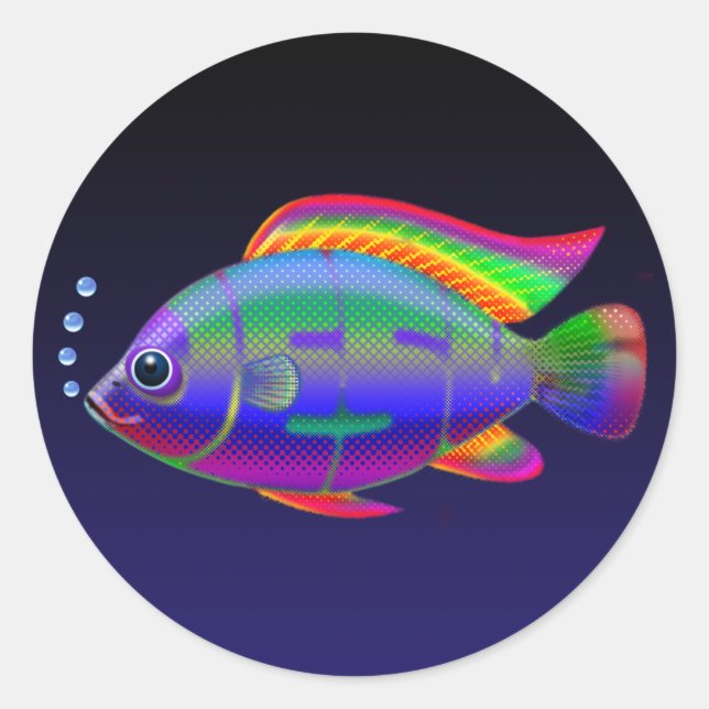 Jesus Fish Classic Round Sticker (Front)