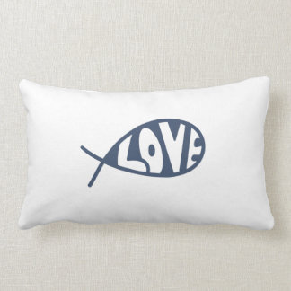 Jesus Fish Love Throw Pillow