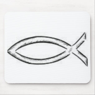 Jesus Fish Mouse Pad