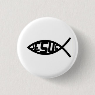 Jesus Fish Symbol Button