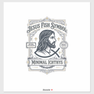 Jesus Fish Symbol Minimal Ichthys Jesus Fish Minim