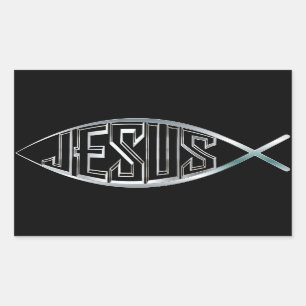 Jesus Fish Symbol Religious Sticker