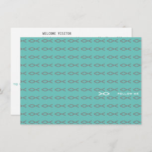Jesus Fish Text Visitor Card
