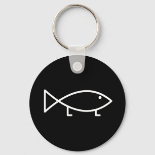 Jesus Fish with Legs - Keychain