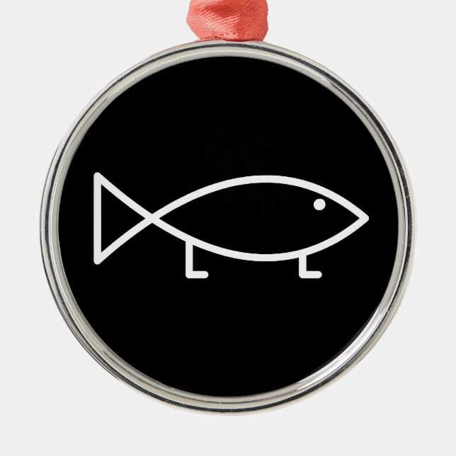 Jesus Fish with Legs - Ornament (Front)