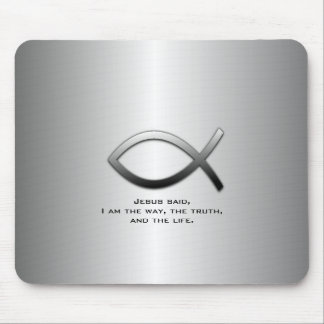 Jesus Fish With Personalised Bible Verse Mouse Pad
