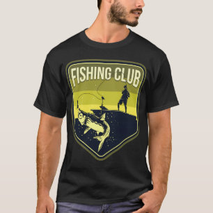 Jesus Fishing Retro Graphic Design T-Shirt
