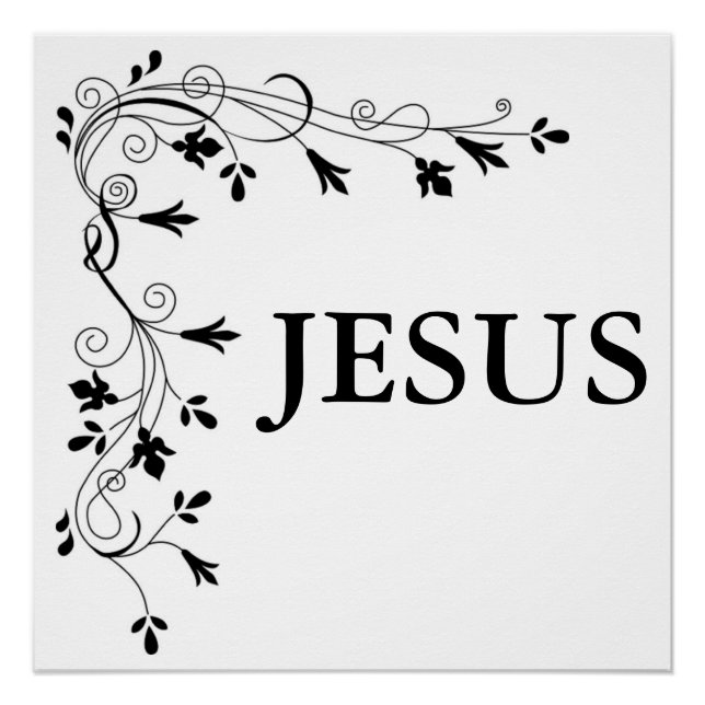 JESUS FLORAL CORNER BORDER POSTER (Front)