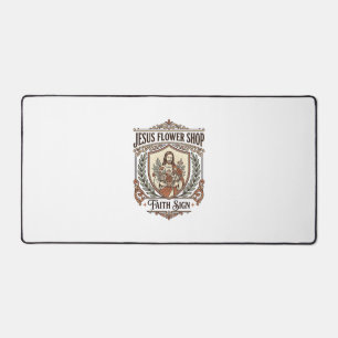 Jesus Flower Shop Faith Sign Jesus Flower Shop Sig Desk Mat