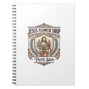 Jesus Flower Shop Faith Sign Jesus Flower Shop Sig Notebook