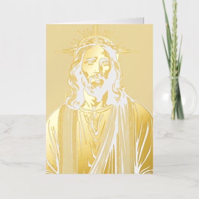Jesus  foil greeting card (Front)
