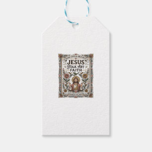 Jesus Folk Art Faith Jesus Folk Art Christian Fait Gift Tags