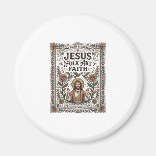 Jesus Folk Art Faith Jesus Folk Art Christian Fait Magnet