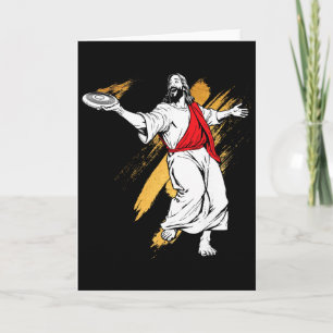 Jesus Frisbee Disc Golf Player Christian Faith Rel Card