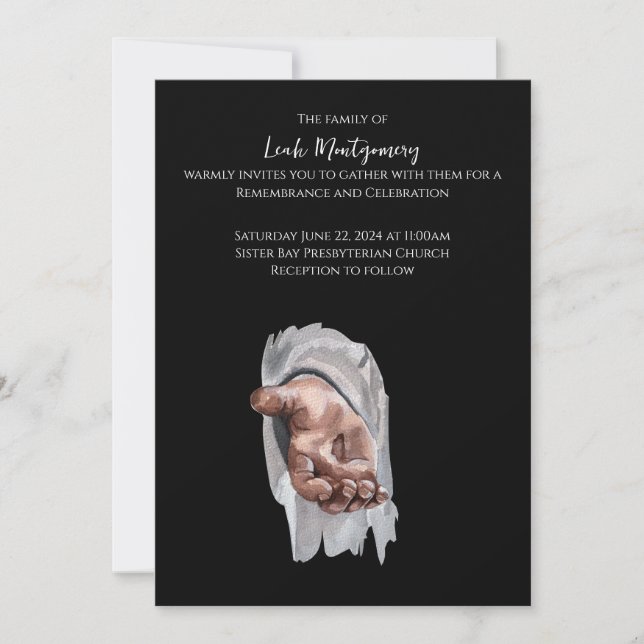 Jesus Funeral Memorial Announcement (Front)