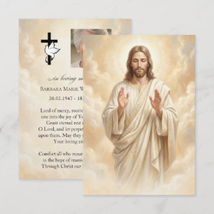 Jesus Funeral Prayer 3.5 x 5 inch Card