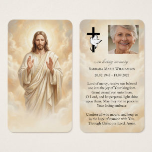 Jesus Funeral Prayer Card