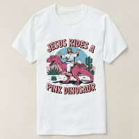 Jesus Funny Memes, Jesus Rides A Pink Dinosaurs