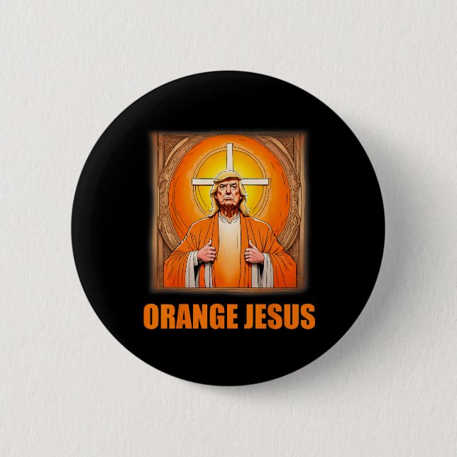 Jesus Funny Trump 1  6 Cm Round Badge (Front)