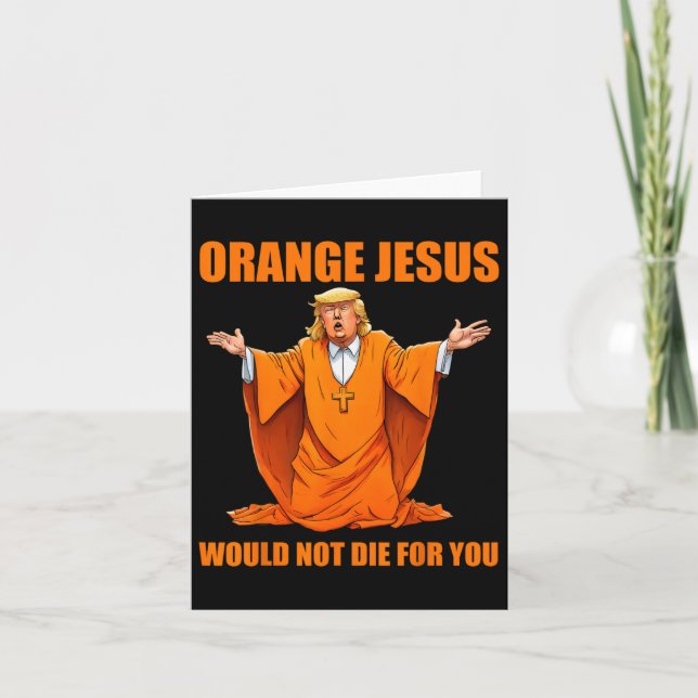 Jesus Funny Trump 2  Card (Front)