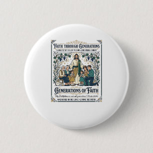 Jesus Genealogy Family Tree Shirt Faith Based Desi 6 Cm Round Badge