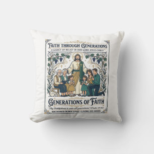 Jesus Genealogy Family Tree Shirt Faith Based Desi Cushion