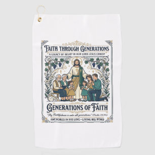 Jesus Genealogy Family Tree Shirt Faith Based Desi Golf Towel