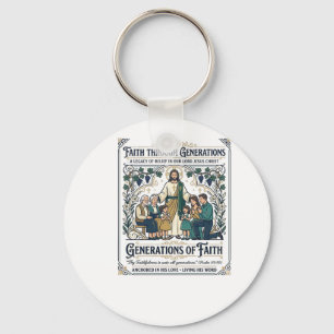 Jesus Genealogy Family Tree Shirt Faith Based Desi Key Ring