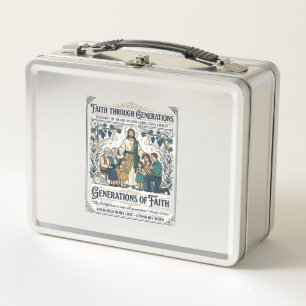 Jesus Genealogy Family Tree Shirt Faith Based Desi Metal Lunch Box