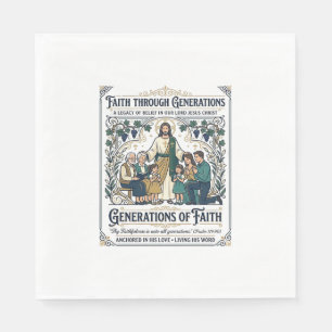 Jesus Genealogy Family Tree Shirt Faith Based Desi Napkin