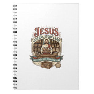 Jesus General Store Label Jesus General Store Chri Notebook
