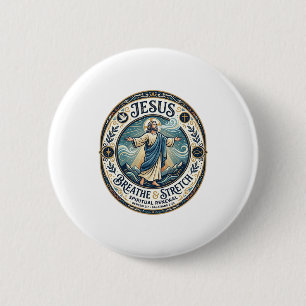 Jesus Gentle Movement Wellness Shirt Faith Based D 6 Cm Round Badge