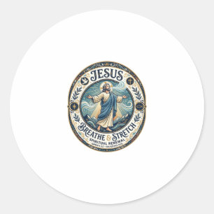 Jesus Gentle Movement Wellness Shirt Faith Based D Classic Round Sticker