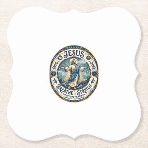 Jesus Gentle Movement Wellness Shirt Faith Based D Paper Coaster