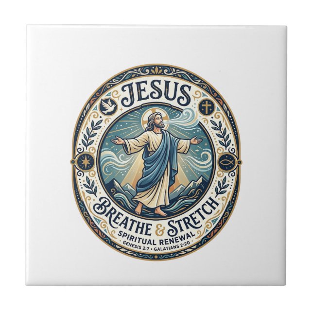 Jesus Gentle Movement Wellness Shirt Faith Based D Tile (Front)