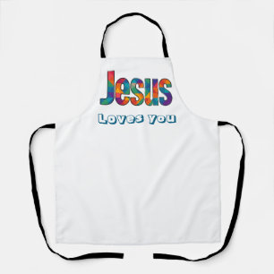 Jesus geometric pattern apron