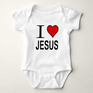 Jesus Gifts I Love Jesus Baby Bodysuit
