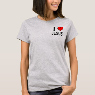 Jesus Gifts I Love Jesus Logo on fleece jacket T-Shirt