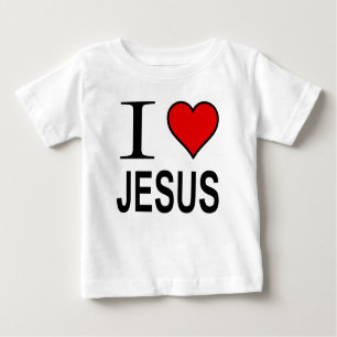 Jesus gifts I love Jesus logo on infant t shirt