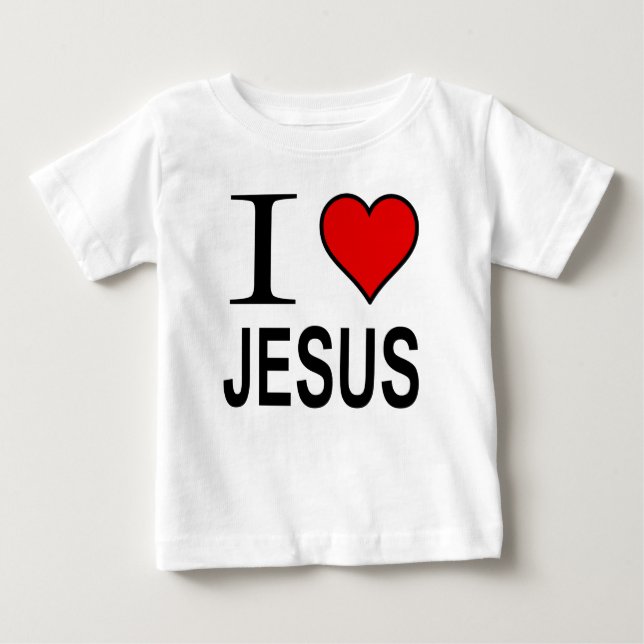 Jesus gifts I love Jesus logo on infant t shirt (Front)