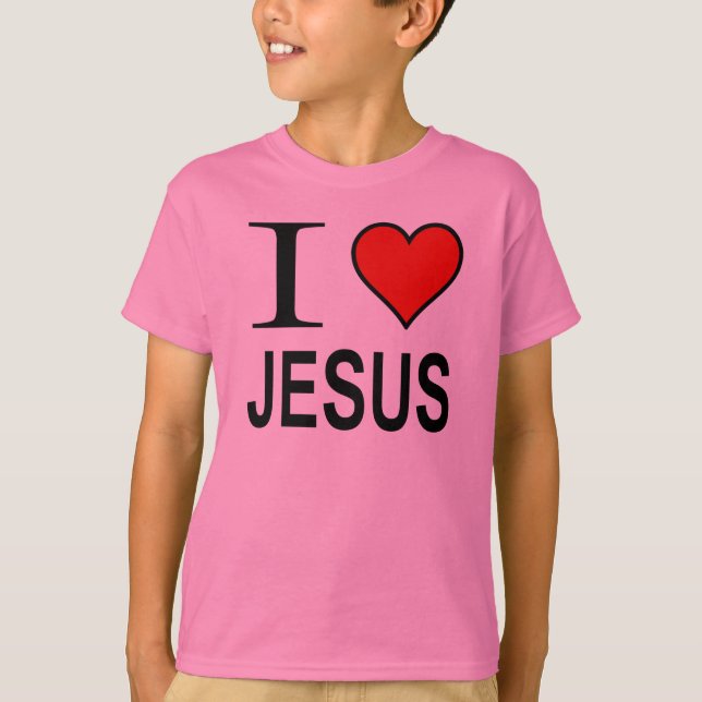 Jesus gifts I love Jesus on Organic shirt (Front)