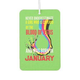 Jesus Girl Birthday Never Underestimate Car Air Freshener