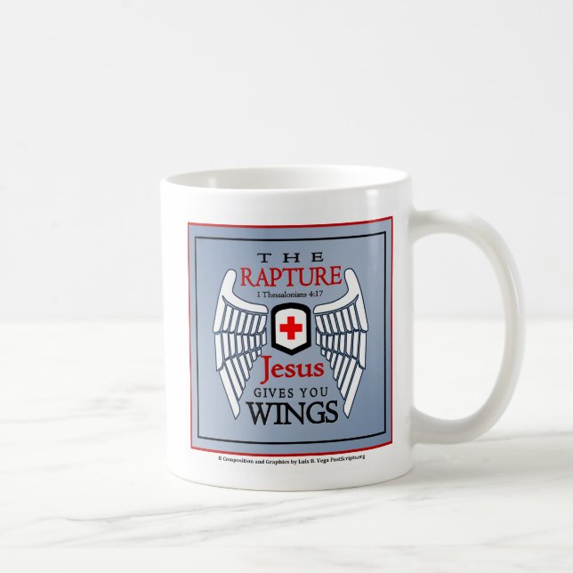 Jesus Gives You Wings - Rapture Coffee Mug (Right)
