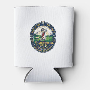 Jesus Golf Shirt Faith Based Design_1 Can Cooler