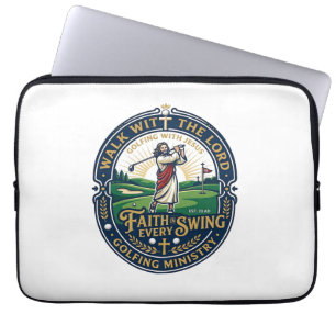 Jesus Golf Shirt Faith Based Design_1 Laptop Sleeve