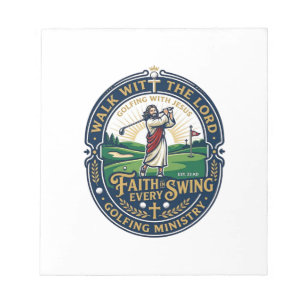 Jesus Golf Shirt Faith Based Design_1 Notepad